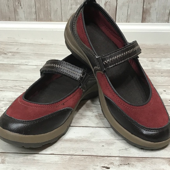 Lands' End Shoes Lands End Mary Jane Leather Suede Womens Shoes